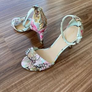 Also colourful embellished sandal heels